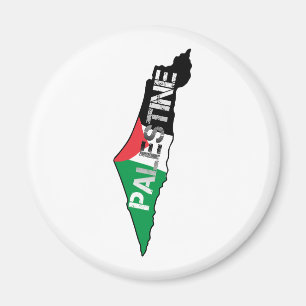 Imán Palestina Libre Bandera de Palestina en el Mapa de