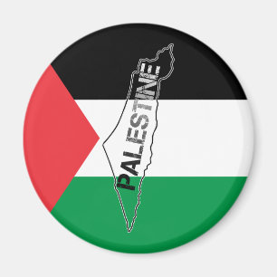 Imán Palestina Libre Mapa de Palestina en la Bandera de