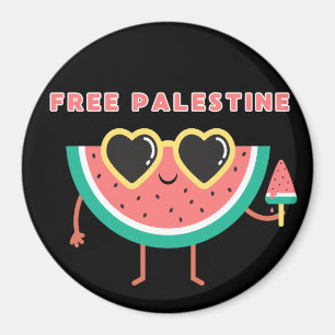 Imán Palestina libre Sandía Palestina lindo colorido