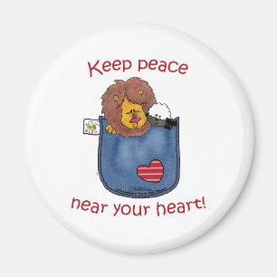 Imán Paletas de bolsillo de león y cordero