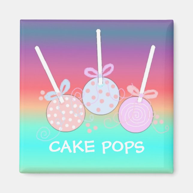 Imán Paletas de pastel brillantes y alegres (Frente)