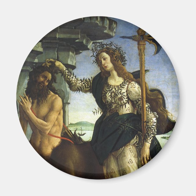 Imán Pallas (Minerva) y Centaur de Sandro Botticelli (Frente)