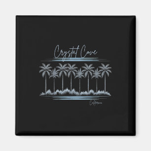 Imán Palm de verano vintage de Crystal Cove de Californ