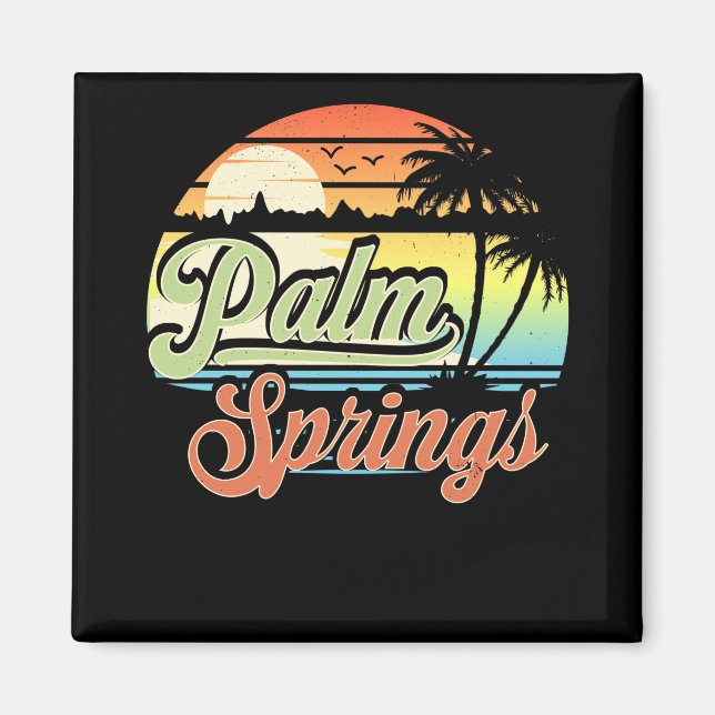 Imán Palm Springs California Beach Vacation Sunset (Frente)