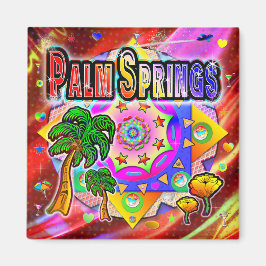 Imán Palm Springs Tropical Friends Magnet