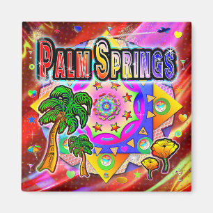 Imán Palm Springs Tropical Friends Magnet