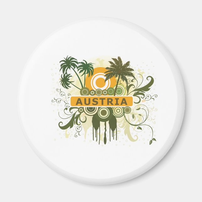 Imán Palm Tree Austria (Frente)