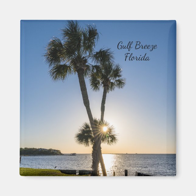 Imán Palm Tree Scissors Silhouette Magnet (Frente)