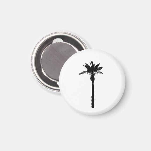 Imán Palm Tree Silhouette Coastal Travel Preppy (Anverso/Reverso)
