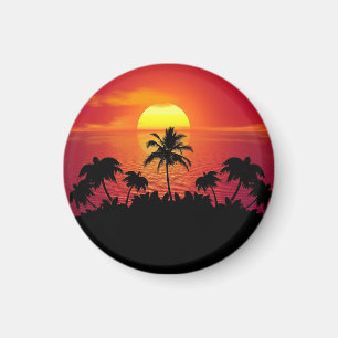 Imán Palm Trees Silhouette-16514