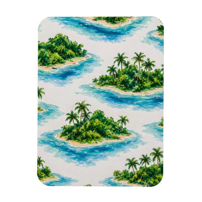 Imán Palmera de Isla Tropical (Vertical)