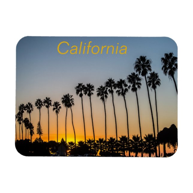 Imán Palmeras de California en la playa (Horizontal)