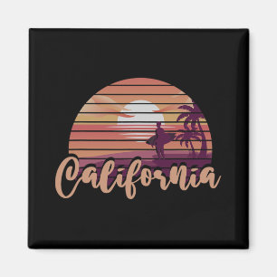 Imán Palmeras de Ocean Cali Surfing Ca Mar Playa Retro 