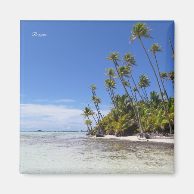 Imán palmeras de Rangiroa (Frente)