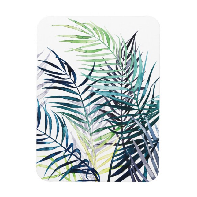 Imán Palmeras iluminadas - Hojas tropicales (Vertical)
