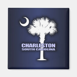 Imán Palmetto y creciente (Charleston) del SC