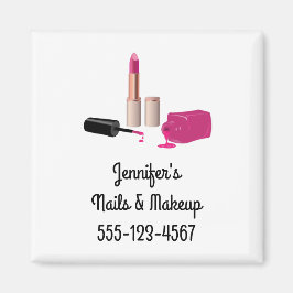 Imán Palo de labios de glam rosado y belleza polaca de 