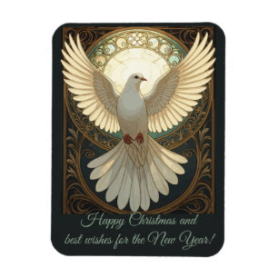 Imán Paloma angelical arte vintage vector Art Nouveau