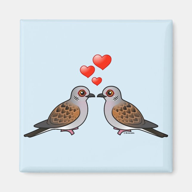 Imán Palomas de tortuga enamoradas (Frente)