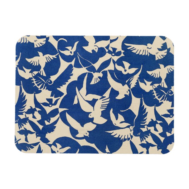 Imán Palomas en blanco y azul Rijksmuseum Amsterdam (Horizontal)