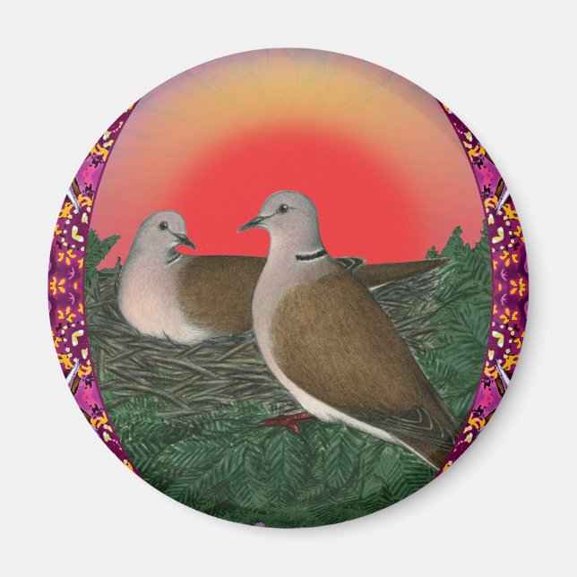 Imán Palomas enmarcadas (Frente)