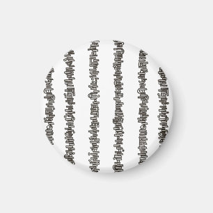 Imán Palos Y Piedras-Negro Y Blanco Moderno 