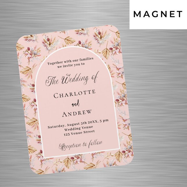 Imán Pampas florines de hierba subió invitación a la bo (Subido por el creador)