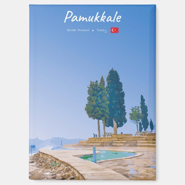 Imán Pamukkale, Turquía - Piscinas Térmicas Planas (Anverso)