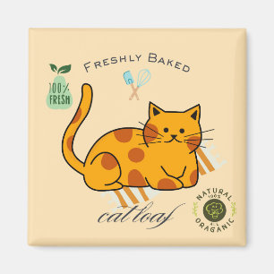 Imán Pan de Gato Divertido