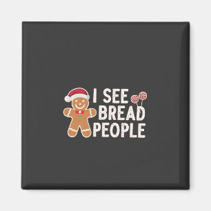Imán  Pan de jengibre Divertida Navidad hornear vacacio