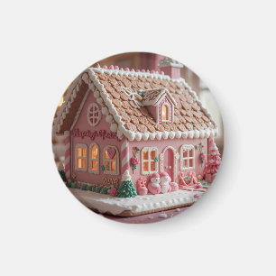 Imán pan de jengibre rosa encantador