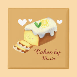 Imán Pan De Pastel De Lemon Loaf Con Hielo