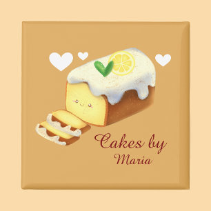 Imán Pan De Pastel De Lemon Loaf Con Hielo