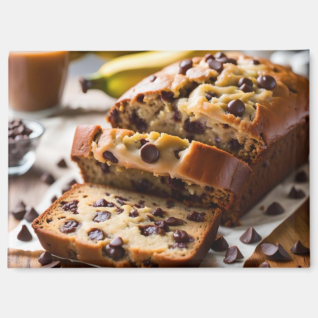 Imán Pan de plátano con chispas de chocolate (Anverso)