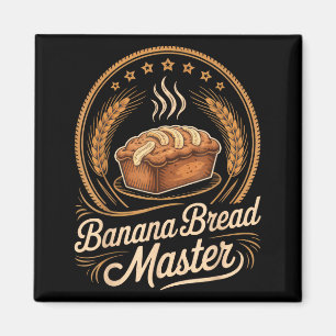 Imán Pan de Plátano Maestro Panadero Chef Humor Otoño R