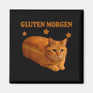 Imán Pan divertido gato meme gluten mañana humor gráfic