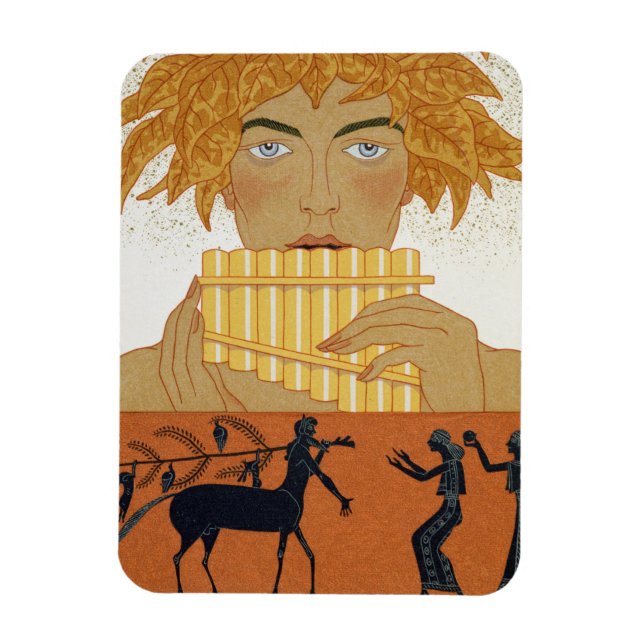 Imán Pan Piper, ilustracion de 'Les Mythes' de Paul (Vertical)