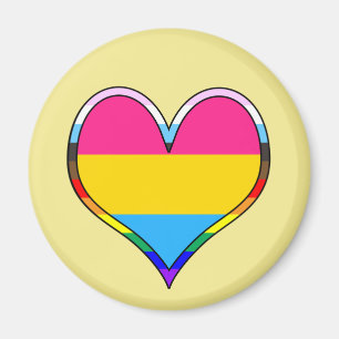 Imán Pan Pride Heart Magnet
