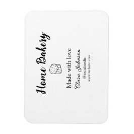 Imán Panadería casera añada tu nombre de texto personal