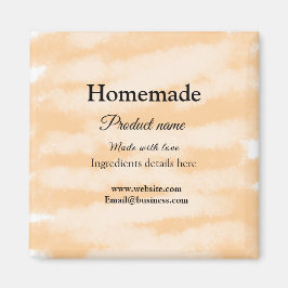 Imán Panadería casera hecha con sitio web de texto para