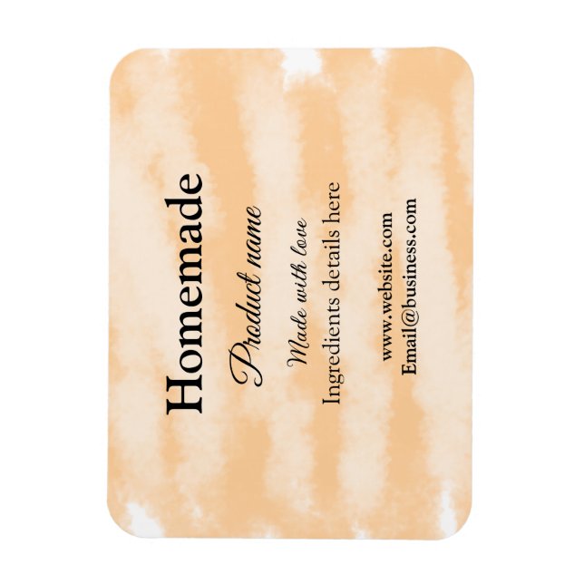 Imán Panadería casera hecha con sitio web de texto para (Vertical)