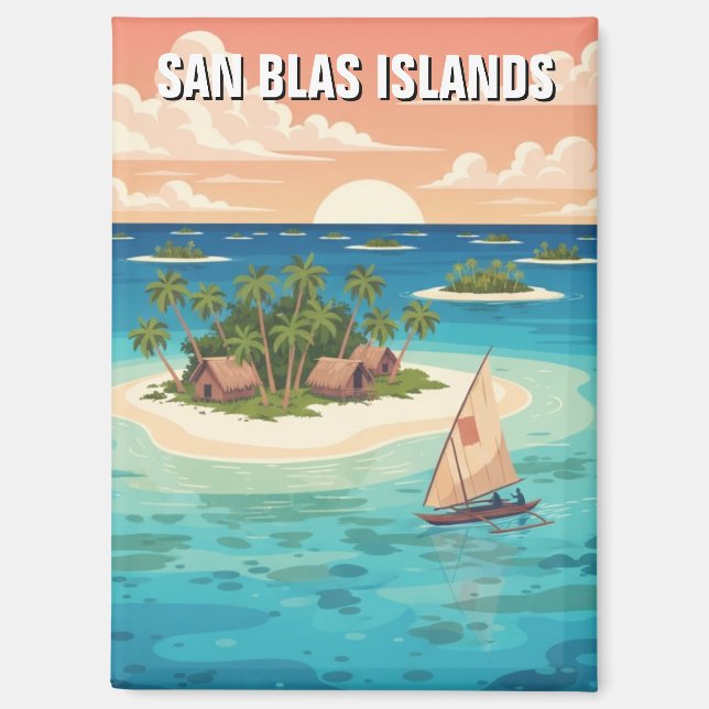 Imán Panamá: Viajes a las Islas San Blas (Anverso)