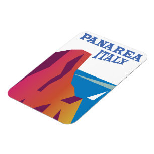 Imán Panarea Italia vintage afiche de viajes de vela