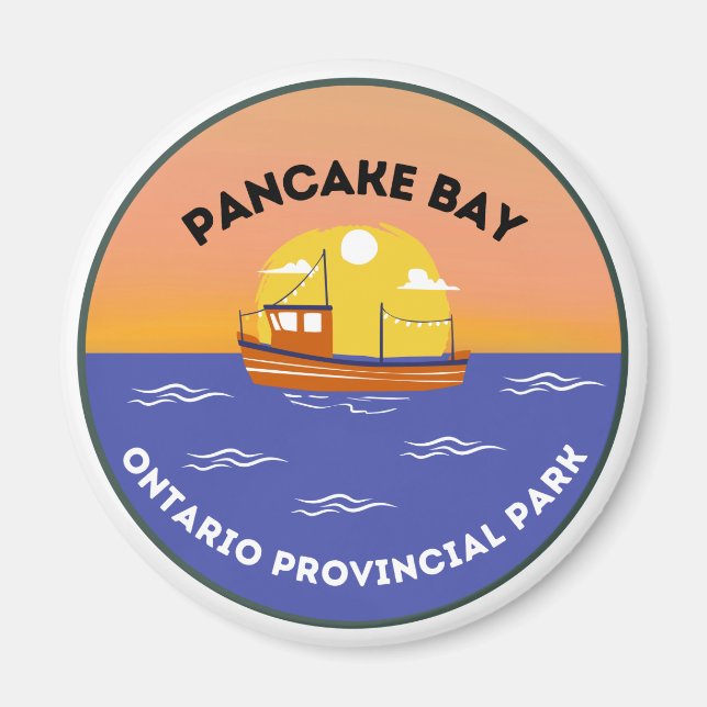 Imán Pancake Bay Ontario Parque Provincial Magnet (Frente)