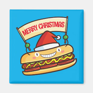 Imán Pancarta de hotdog para personalizables lindos nav