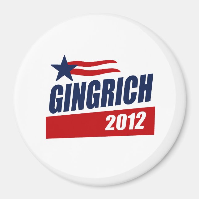 IMÁN PANCARTA DE LA CAMPAÑA GINGRICH 2012 (Frente)