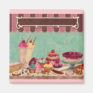 Imán Pancarta de Rótulo de pastel Fiesta