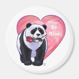 Imán Panda Bear El día de San Valentín