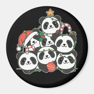 Imán Panda Christmas Tree Funny Animal Navidad Magnet