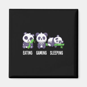 Imán Panda Comer Juguetes Dormiendo Para Juego Multijug